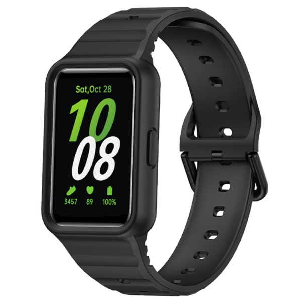 "Strap" Nutikella kõva silikoonist (TPU) käevõru - must (Samsung Galaxy Fit3)