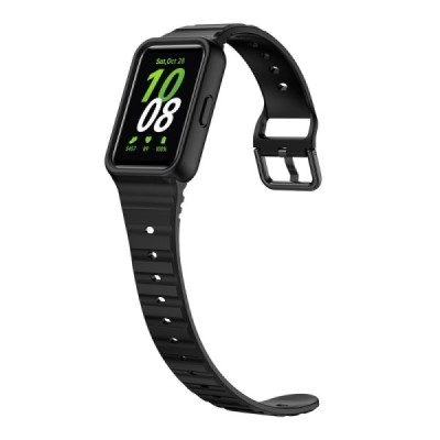 "Strap" Samsung Galaxy Fit3 kõva silikoonist (TPU) must käevõru | Priedai.lt