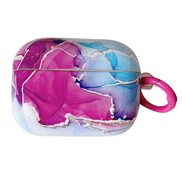 "Marble" Plastikust kõrvaklappide ümbris - lilla (AirPods Pro 2)