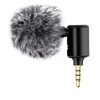 "PULUZ" Mini stereomikrofon - must (3.5 mm) | Priedai.LT