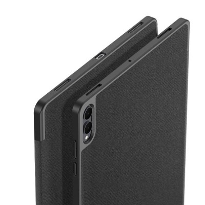 Samsung Galaxy Tab S11 Ultra "Dux Ducis" Domo klapiga must nahkümbris - pliiatsiga ja raamatu pesaga | Priedai.lt