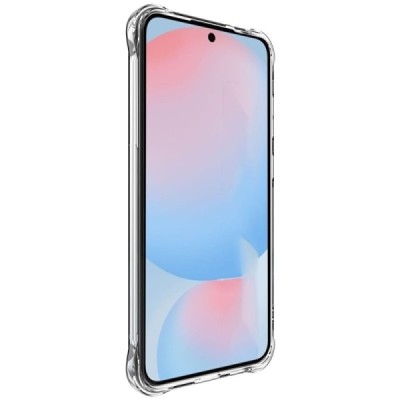 Samsung Galaxy S25 FE "Imak" tugevdatud kaitse kõva silikoon TPU airbag läbipaistev ümbris - tagakülg | Priedai.lt