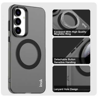 Samsung Galaxy S25 FE "IMAK" Candy MagSafe matt kõva silikoon (TPU) ümbris – must | Priedai.lt
