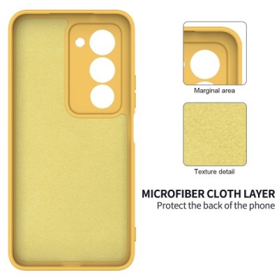 Xiaomi Redmi 15 4G "Shell" kõva silikoon (TPU) tagakaane kollane - ümbris | Priedai.lt