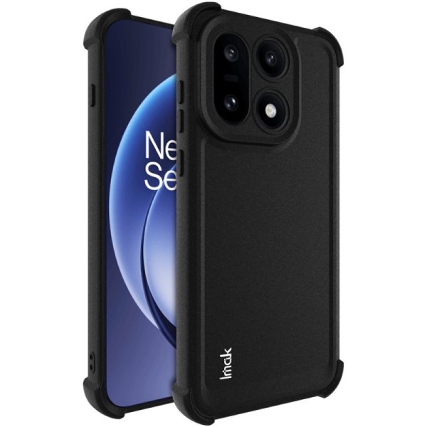 "Imak" tugevdatud turvalisus kõva silikoon matt (TPU) ümbris - must (OnePlus 15)
