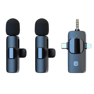 "K15" Mini mikrofon - sinine (3.5 mm) | Priedai.LT