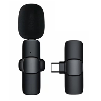 "K1" Mini mikrofon - must (Type-c) | Priedai.LT