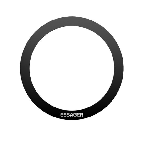 "ESSAGER" Metallrõngad - kleebised (magnetilise autokinnituse jaoks) - mustad