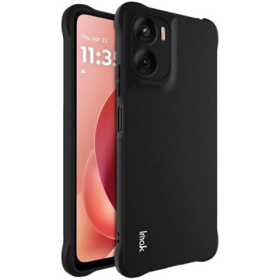 Motorola Moto G06 4G / G06 Power 4G "Imak" tugevdatud Airbag kaitse kõva silikoon matt TPU must ümbris - tagakülg | Priedai.lt