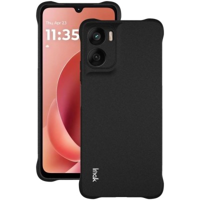 Motorola Moto G06 4G / G06 Power 4G "Imak" tugevdatud Airbag kaitse kõva silikoon matt TPU must ümbris - tagakülg | Priedai.lt