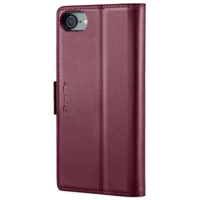 iPhone 6 / 7 / 8 / SE 2020 / SE 2022 CaseMe Leather tahke nahk kaaned - burgundia | Priedai.lt