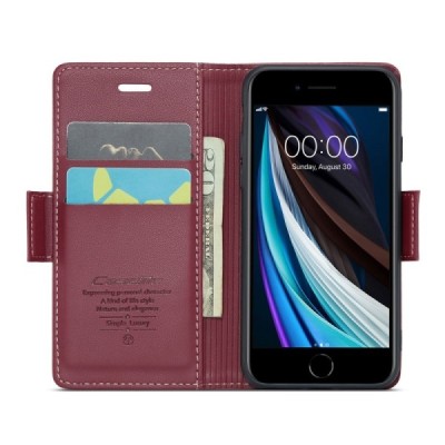 iPhone 6 / 7 / 8 / SE 2020 / SE 2022 CaseMe Leather tahke nahk kaaned - burgundia | Priedai.lt