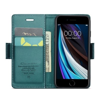 iPhone 6 / 7 / 8 / SE 2020 / SE 2022 CaseMe Leather tahke nahk kaaned - roheline | Priedai.lt