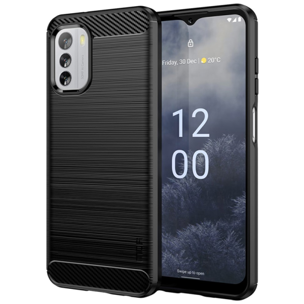 „Mofi“ Carbon Kõva silikoon (TPU) kaaned - must (Nokia G60)