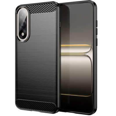OnePlus Nord 5 / Ace 5 Ultra "Carbon" kõva silikoon (TPU) tagakaane must - ümbris + kaitsev ekraaniklaas | Priedai.lt