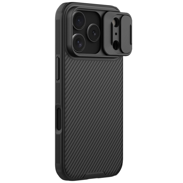 "Nillkin" Camshield Pro ümbris – must (iPhone 17 Pro)