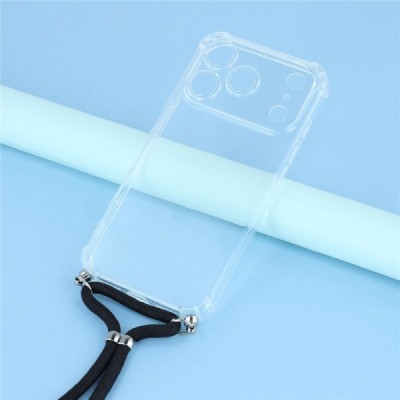 Apple iPhone 17 Pro "Mofan" Strap kõva silikoonist (TPU) ümbris - läbipaistev | Priedai.lt