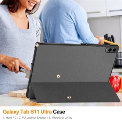Samsung Galaxy Tab S11 Ultra „Saige" nahk hall kaaned | Priedai.lt