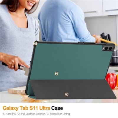 Samsung Galaxy Tab S11 Ultra „Saige" nahk roheline kaaned | Priedai.lt
