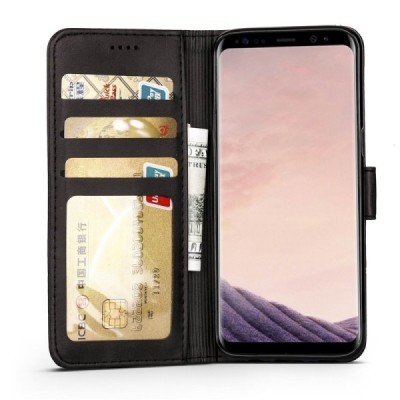 Samsung Galaxy S8 LC IMEEKE nahk must kaaned - rahakott | Priedai.lt