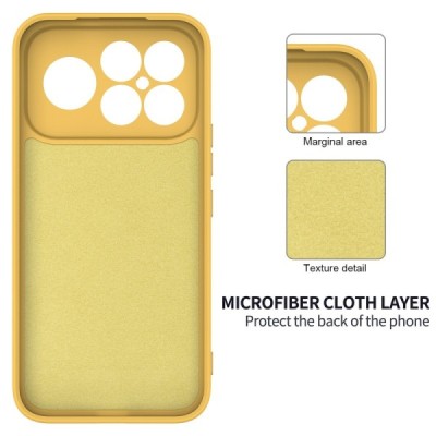 Xiaomi Poco F8 Ultra "Shell" kõva silikoon (TPU) tagakaane kollane - ümbris | Priedai.lt