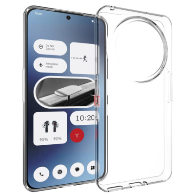 Nothing Phone 3a Pro kõva silikoon (TPU) tagakaane läbipaistev - ümbris | Priedai.lt