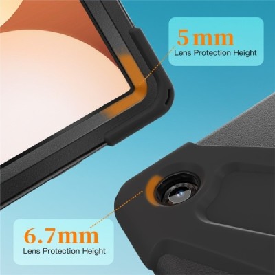 Samsung Galaxy Tab A11+ Tugevdatud turvalisus (360°) ümbris - must | Priedai.lt