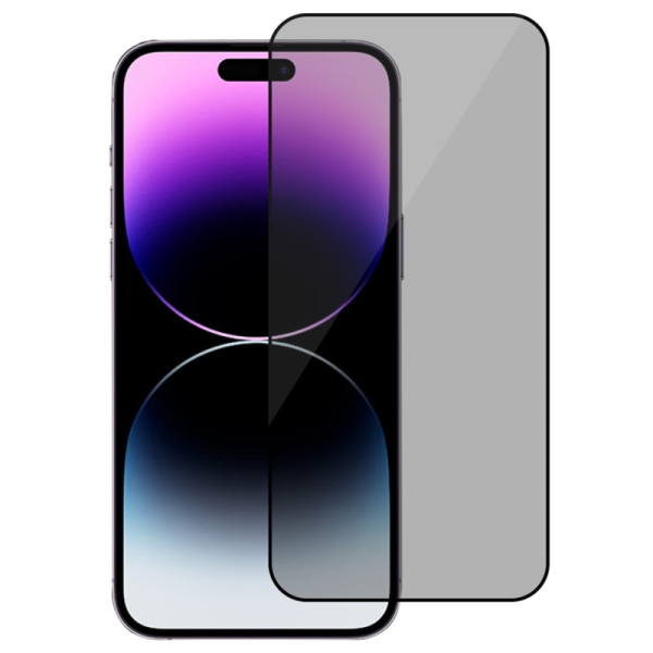 „TOTU“ Tempered Glass must kaitsev ekraaniklaas 0.26 mm - privaatsus (iPhone 14 Pro Max)