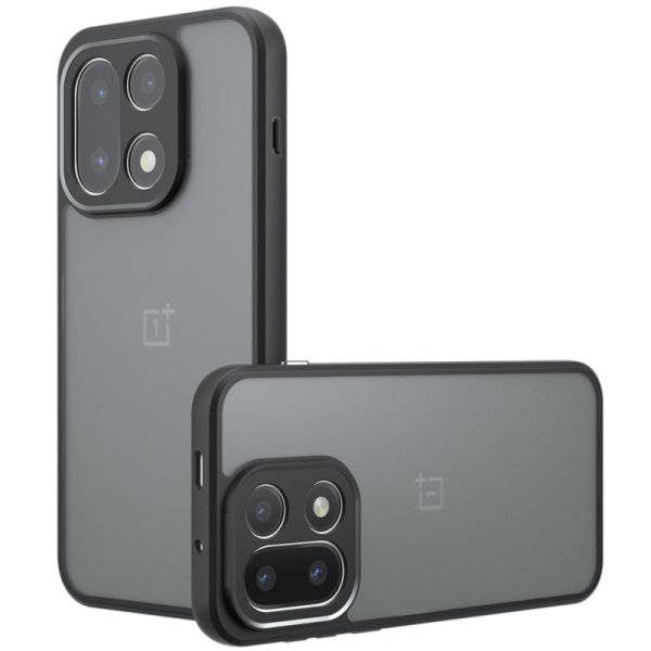 "Mofan" läbipaistev kõva silikoon (TPU) ümbris – must (OnePlus 15)