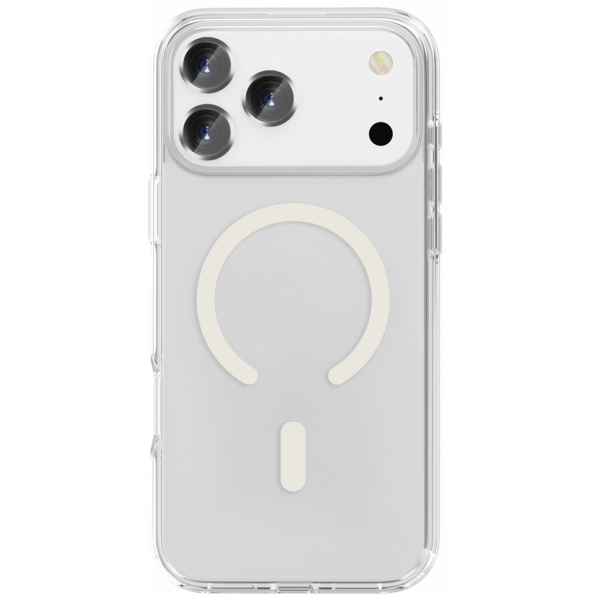 "Tubi" MagSafe kõva silikoonist (TPU) ümbris - läbipaistev (iPhone 17 Pro)