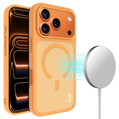 "IMAK" MagSafe matt kõva silikoon (TPU) ümbris – oranž (iPhone 17 Pro Max)