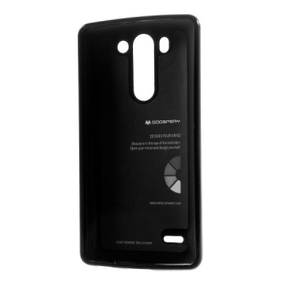 LG G3 S (Beat) D722 juodas Mercury kieto silikono (TPU) dėklas / Priedai.lt