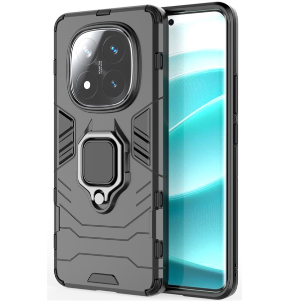 "Mozhi" Kickstand Tugevdatud turvalisus ümbris - must (Redmi Note 14 Pro+ 5G)
