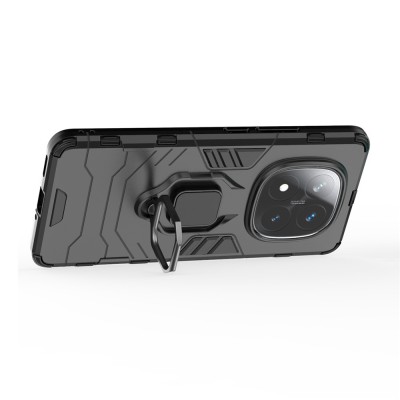 "Mozhi" Kickstand Tugevdatud turvalisus ümbris - must (Redmi Note 14 Pro+ 5G)