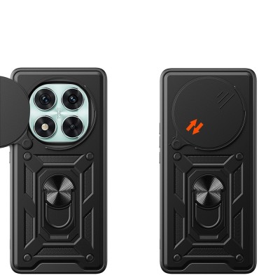 "Mozhi" Kickstand Tugevdatud turvalisus ümbris - must (Redmi Note 14 Pro 5G / Poco X7 5G)