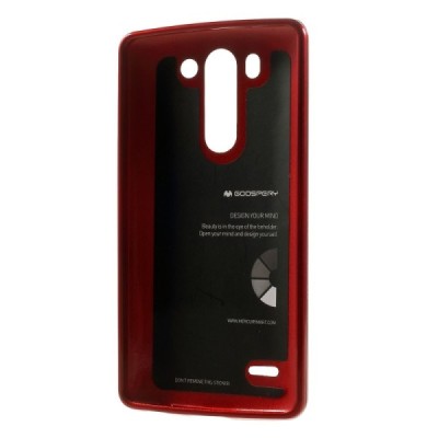 LG G3 S (Beat) D722 raudonas Mercury kieto silikono (TPU) dėklas / Priedai.lt