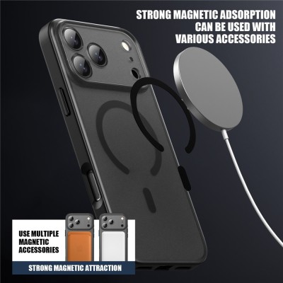 koopia "IPAKY" Matt MagSafe kaaned - läbipaistev, sinine (iPhone 17 Pro)