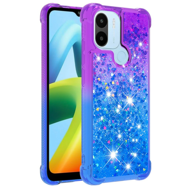 "Yibo" Shine Kickstand Ring kõva silikoonist (TPU) ümbris - lilla/sinine (Redmi A2 / A1 / A2+ / A1+)