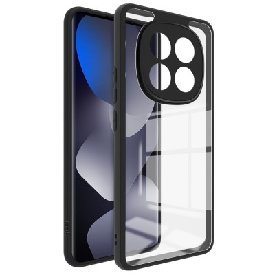 "Imak" Kõva silikoon (TPU) kaaned - läbipaistev / must (Redmi Note 15 5G / Redmi Note 15 4G / Poco M8)