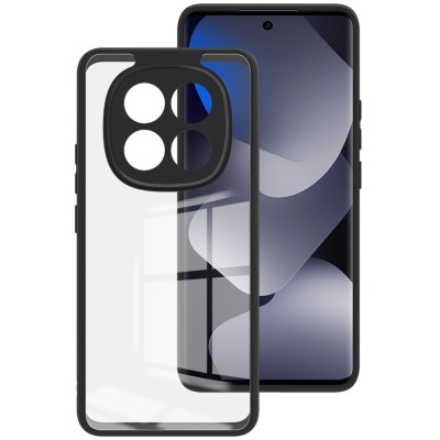 "Imak" Kõva silikoon (TPU) kaaned - läbipaistev / must (Redmi Note 15 5G / Redmi Note 15 4G / Poco M8)