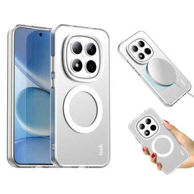 "IMAK" Candy MagSafe matt kõva silikoon (TPU) ümbris – valge (Redmi Note 15 Pro 5G)