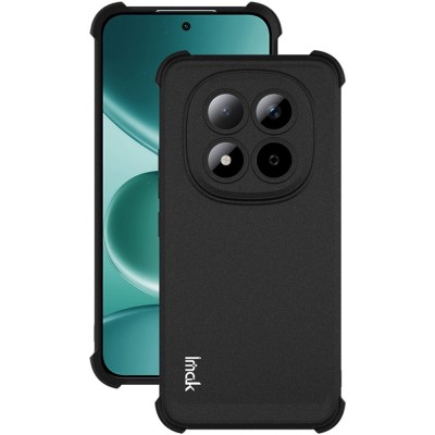 "Imak" tugevdatud turvalisus Airbag kõva silikoon matt (TPU) ümbris - must (Redmi Note 15 Pro 5G)