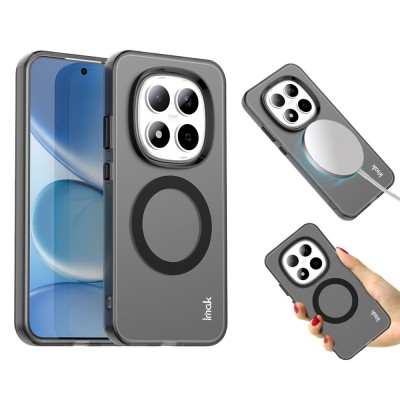 "IMAK" Candy MagSafe matt kõva silikoon (TPU) ümbris – must (Redmi Note 15 Pro 5G)