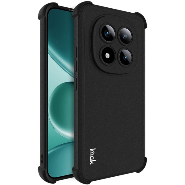 "Imak" tugevdatud turvalisus Airbag kõva silikoon matt (TPU) ümbris - must (Poco M8 Pro / Redmi Note 15 Pro+)