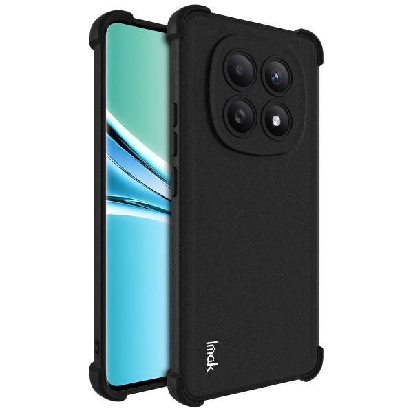 "Imak" tugevdatud turvalisus Airbag kõva silikoon matt (TPU) ümbris - must (Poco M8 / Redmi Note 15 5G)