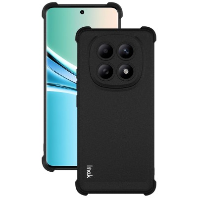 "Imak" tugevdatud turvalisus Airbag kõva silikoon matt (TPU) ümbris - must (Poco M8 / Redmi Note 15 5G)