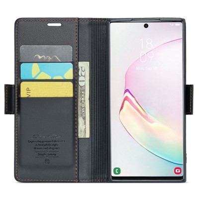 "CaseMe" Leather tahke kaaned - must (Galaxy Note 10+)