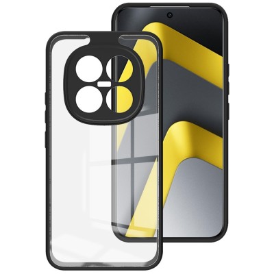 "Imak" Kõva silikoon (TPU) kaaned - läbipaistev / must (Poco M8 Pro / Redmi Note 15 Pro+)