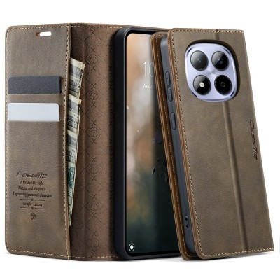 "CaseMe" Retro Skin ahke kaaned - pruun (Poco M8 Pro / Redmi Note 15 Pro+)