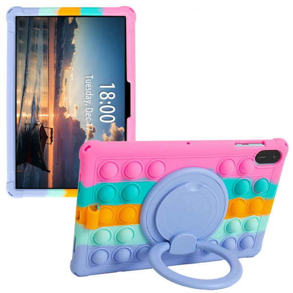 „Popit“ Bubble Kickstand pehme silikoon (TPU) kaaned - roosa (Honor Pad X9 / X8a)